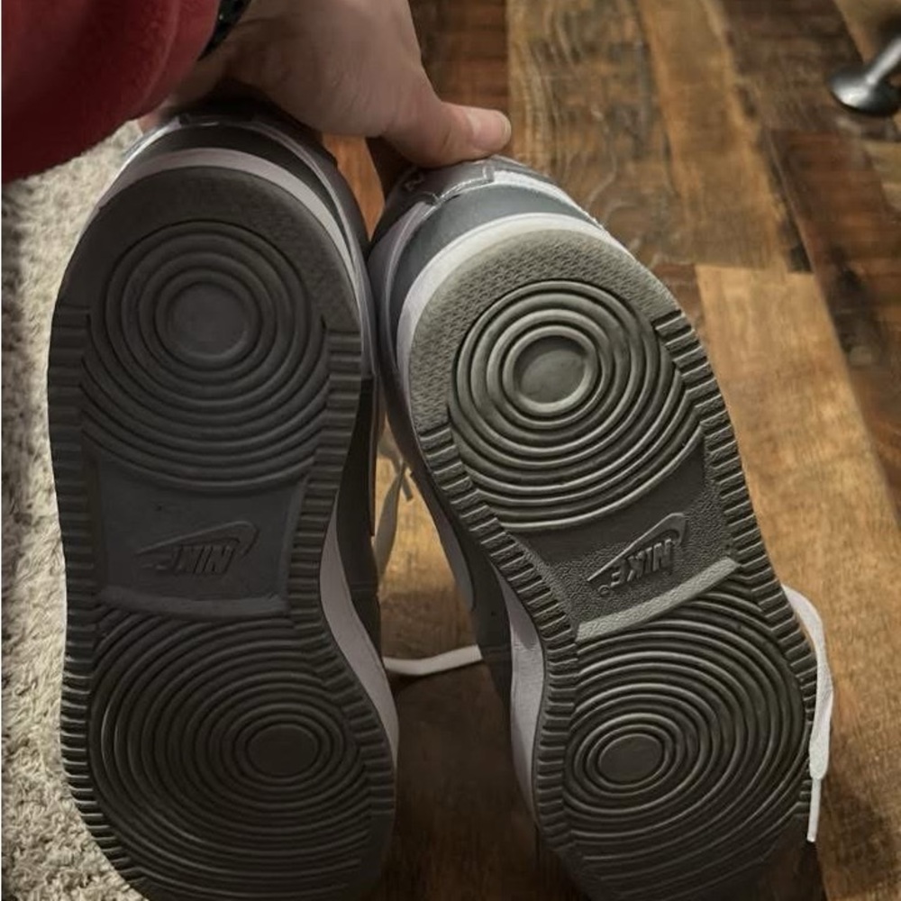 Nike Women's White and Silver High-Top Sneakers - Picture 3 of 3